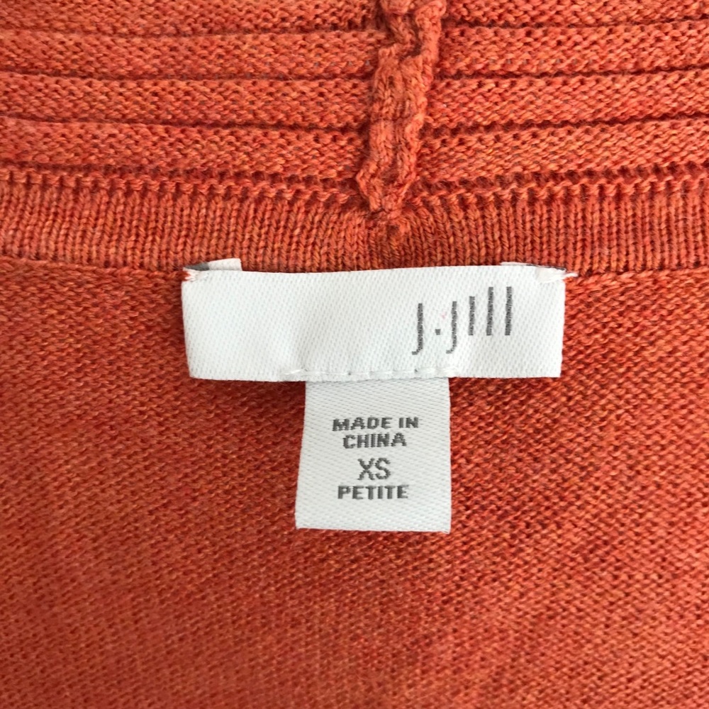 J. Jill orange cardigan - Picture 3 of 4